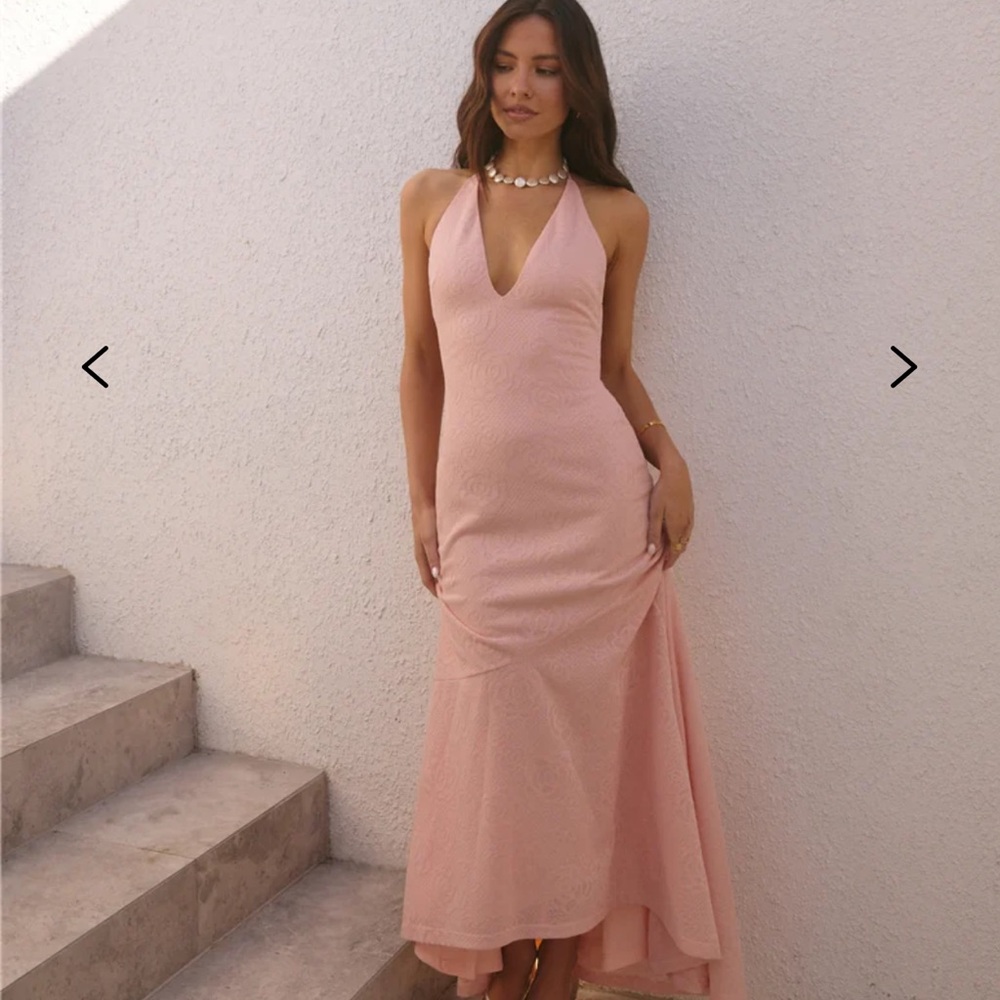 ISLAND SKIES HALTER MAXI DRESS